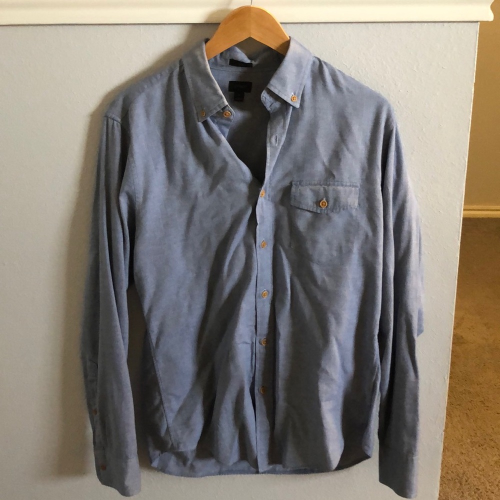 J Crew Men’s Medium Slim Light Blue Shirt